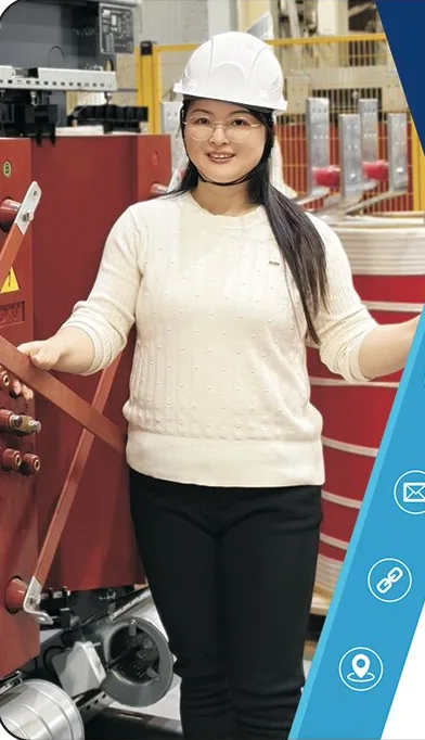 Rose Jiang at the manufacturing facility